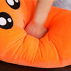 Giant orange carrot plush toy, ultra-soft and hypoallergenic, a comforting cuddle for kids.