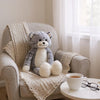 Peluche chat gris aux longues jambes