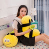 Peluche coussin abeille souriante