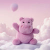 Peluche hippopotame violet mignon