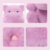 Peluche hippopotame violet mignon