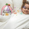 Peluche lapin fraise qui respire avec berceuses
