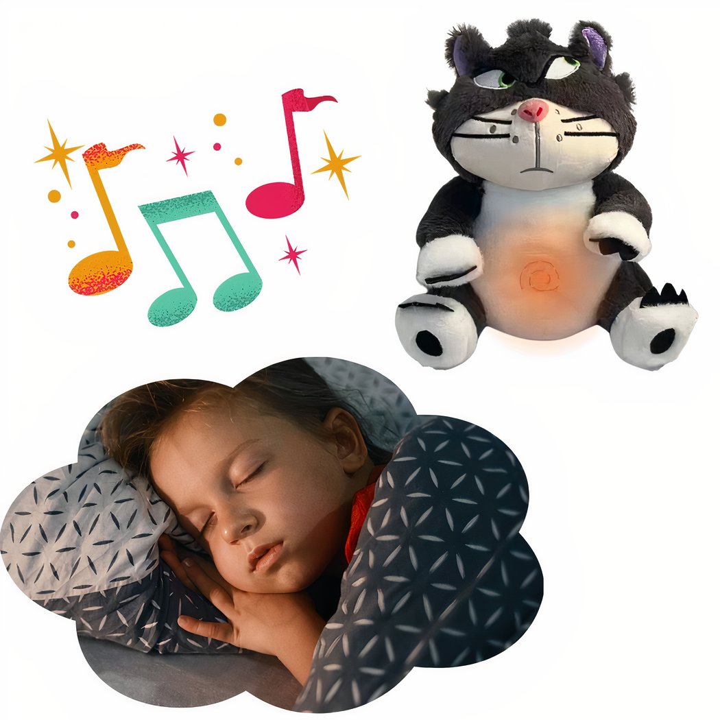 Peluche musicale et qui respire de Lucifer le chat de Cendrillon