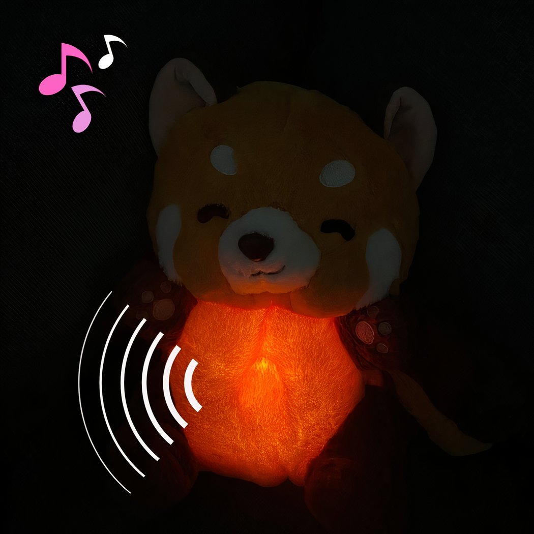 Peluche panda roux qui respire avec berceuse