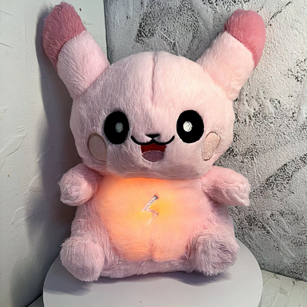 Peluche veilleuse Pikachu qui respire avec berceuses