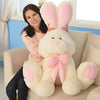 Peluche lapin blanc géant assis