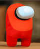 Peluche Among Us rouge orange