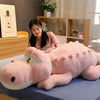 Peluche Crocodile géant rose