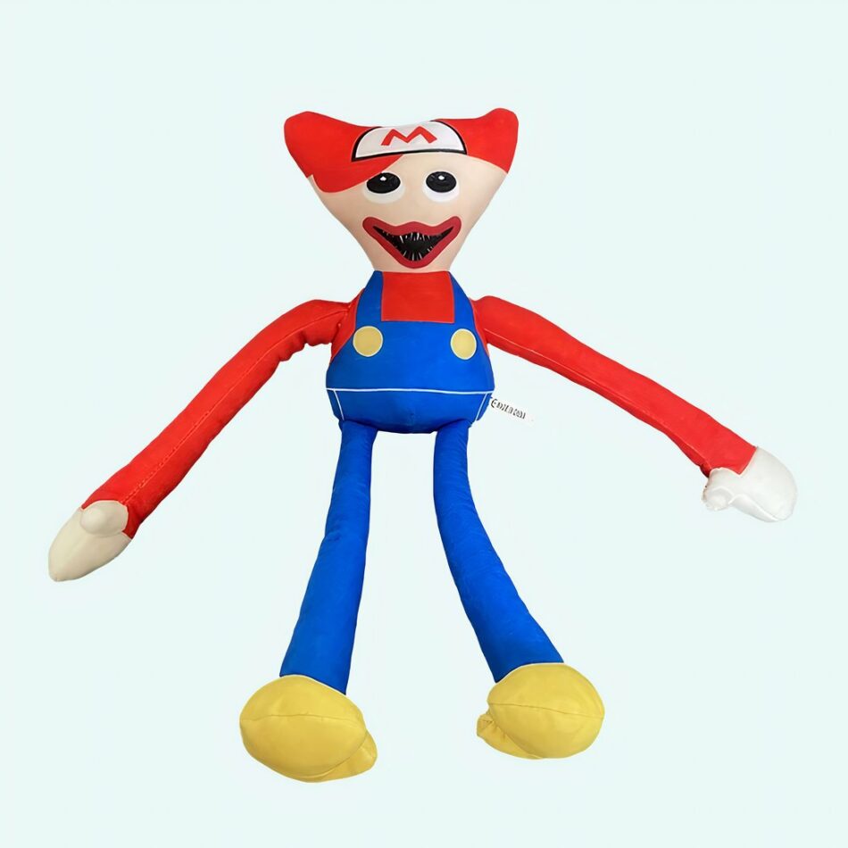 Peluche Huggy Wuggy qui fait peur en Super-Mario