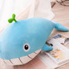 Peluche baleine bleue pastel, le plus doux des oreillers