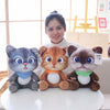 Peluche chat dessin animé marron