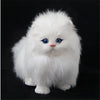Peluche chaton poilu blanc