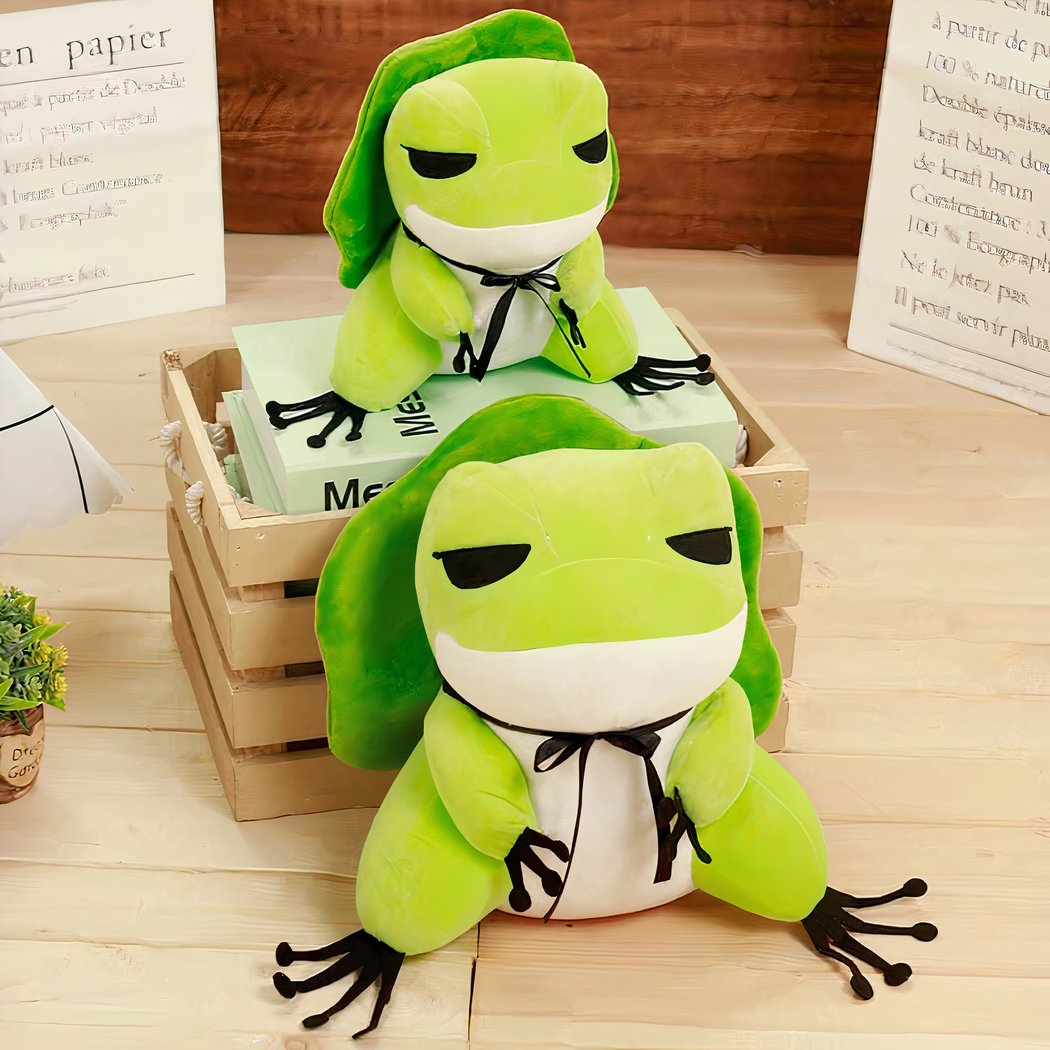Peluche de grenouille avec chapeau