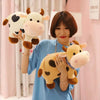 Peluche vache à motif coeur