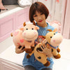 Peluche vache à motif coeur