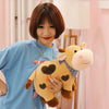Peluche vache à motif coeur