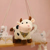 Peluche vache à motif coeur