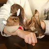 Peluche marionnette dinosaure marron