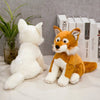 Peluche blanche renard chien adorable