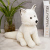 Peluche blanche renard chien adorable