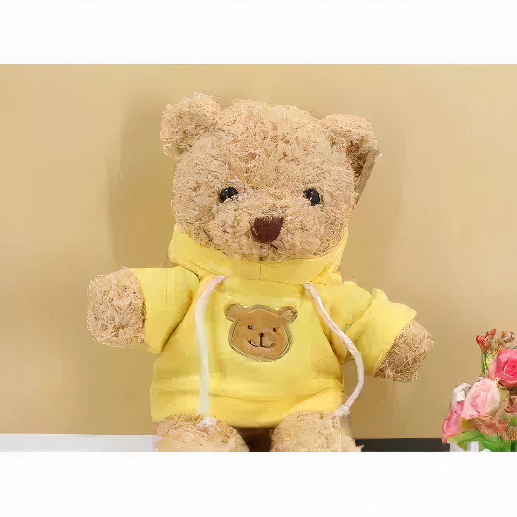 Peluche ourson pull jaune