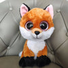 Peluche renard aux grands yeux noirs