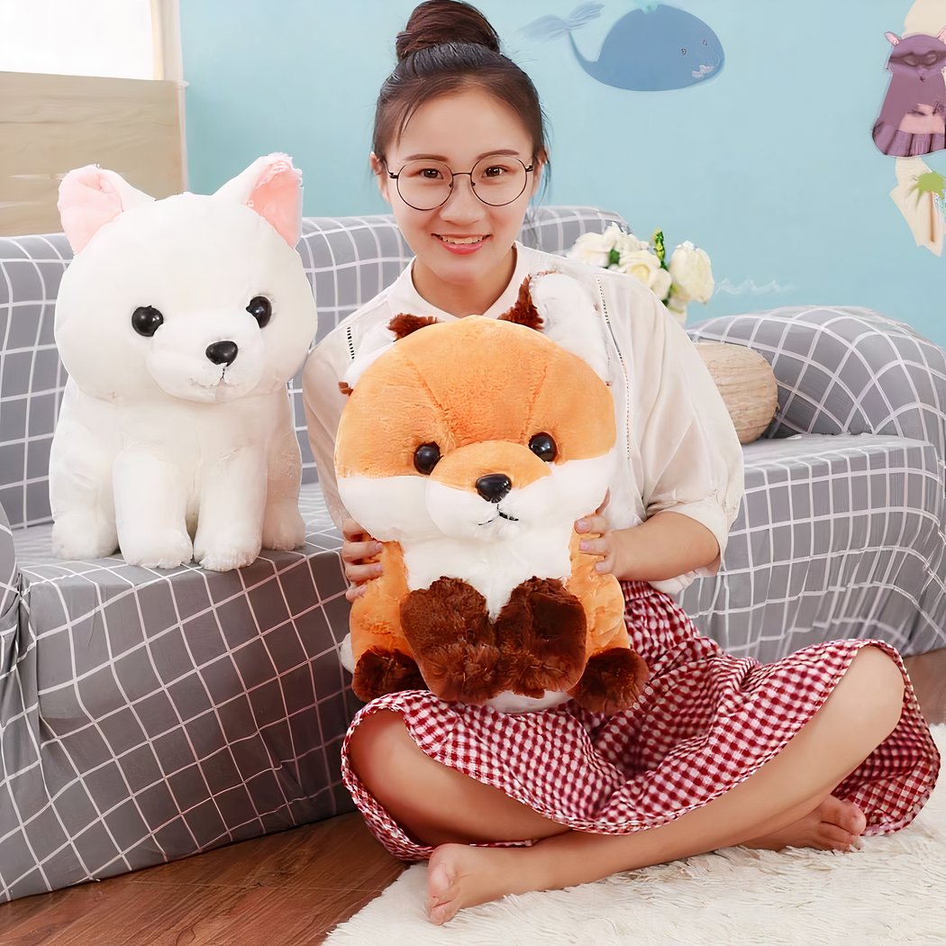 Peluche renard mignonne blanche Kawaii