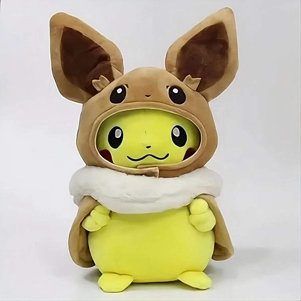 Peluche Pikachu déguisé en Evoli