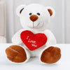 Peluche ours blanc amour