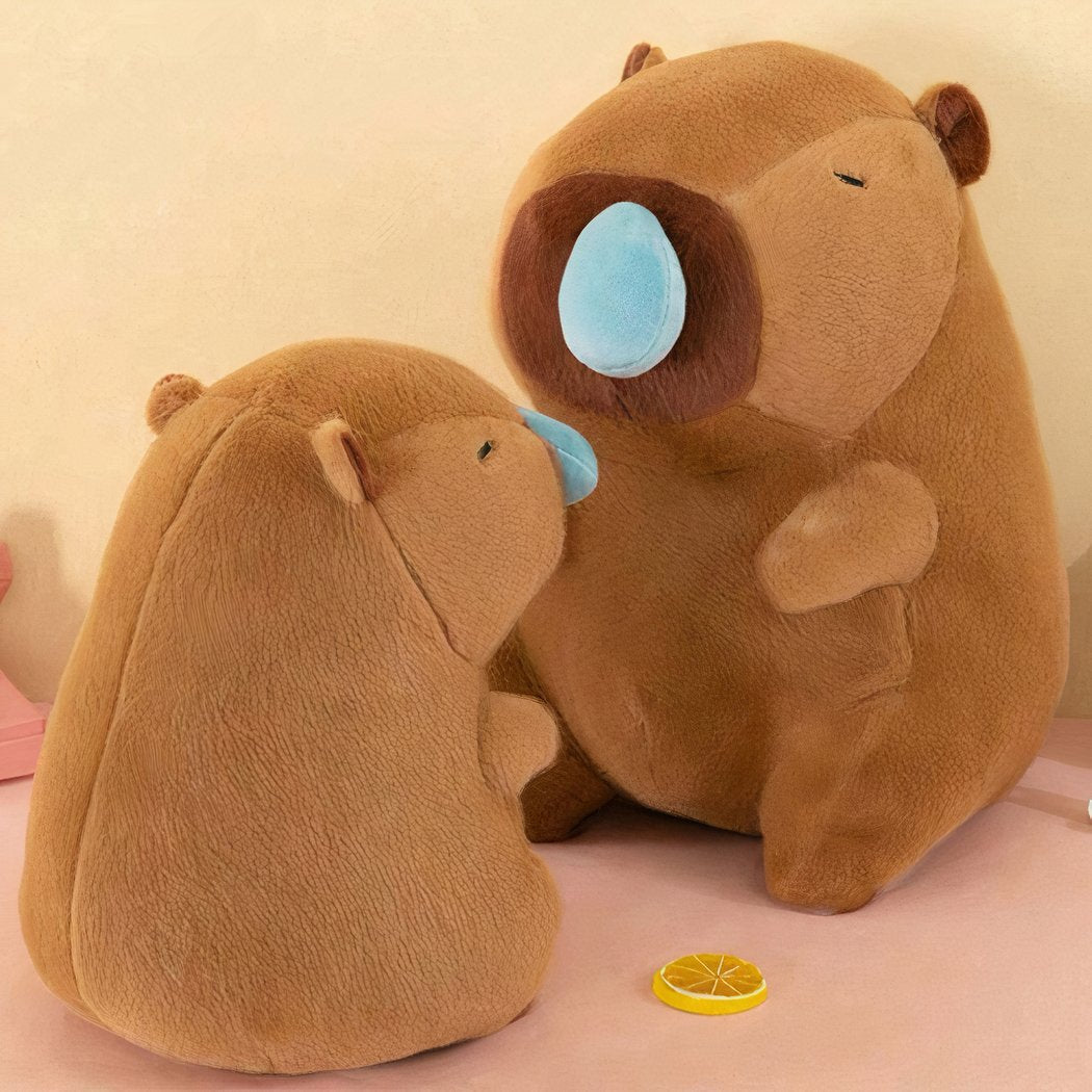 Peluche douce capybara enrhumé