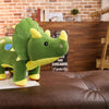 Peluche dinosaure toute douce verte
