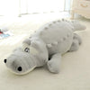 Peluche Crocodile oreiller grise