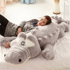 Peluche Crocodile oreiller grise