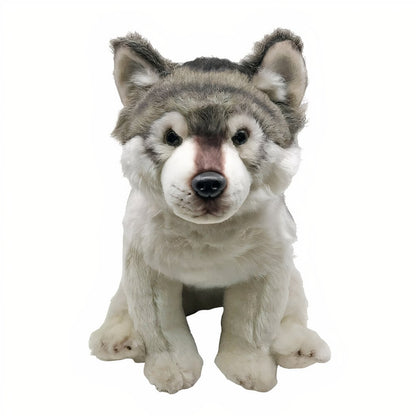 Peluche loup assis