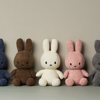Peluche Miffy côtelé marron