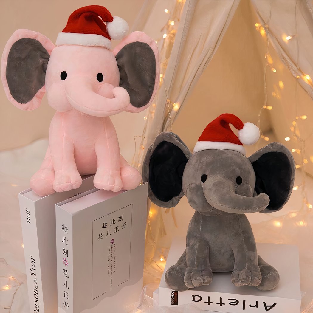 Peluche éléphant de Noel