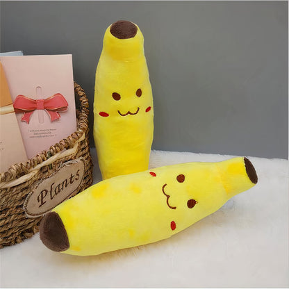 Peluche banane souriante