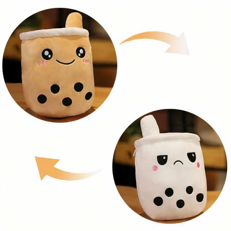 Peluche Bubble tea réversible adorable pour enfants