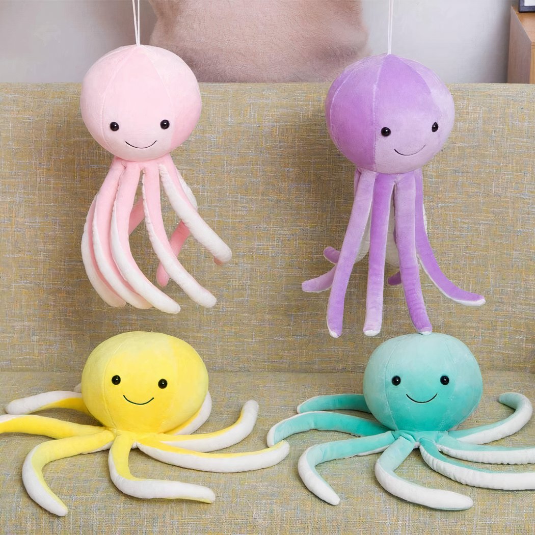 Poulpe mignon en peluche rose