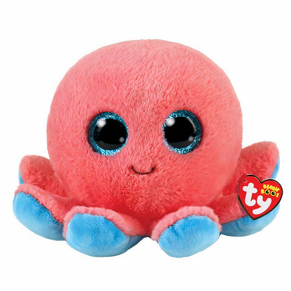 Peluche pieuvre corail adorable
