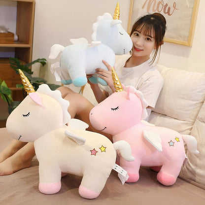 Peluche licorne blanche