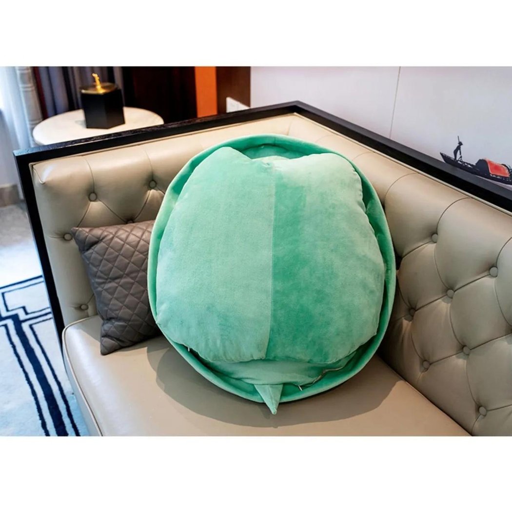 Coussin peluche carapace de tortue