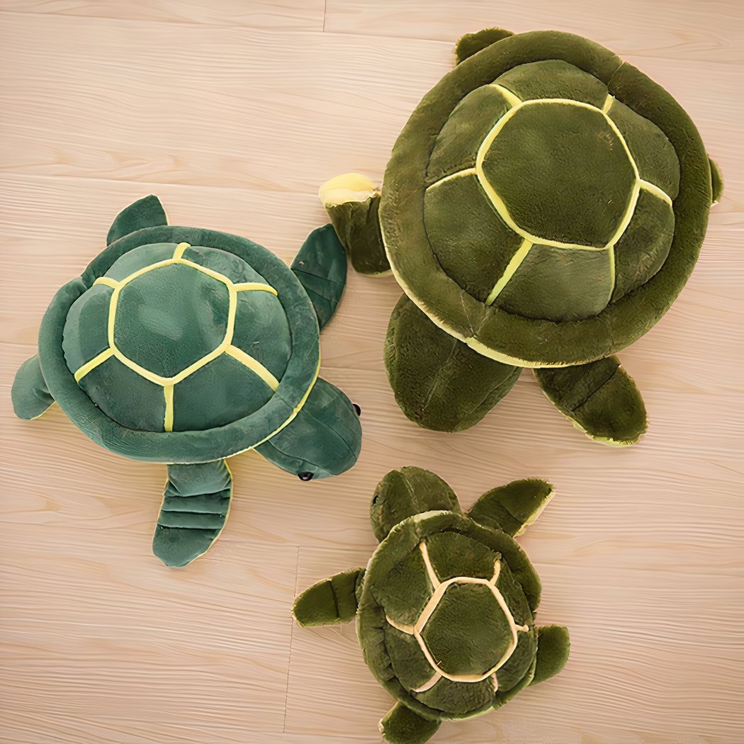 Peluche tortue verte