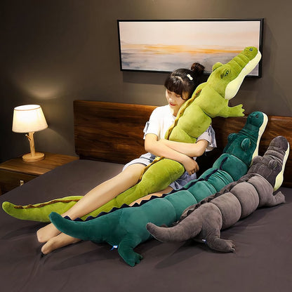 Peluche alligator vert géante