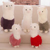 Peluche lama alpaga rouge