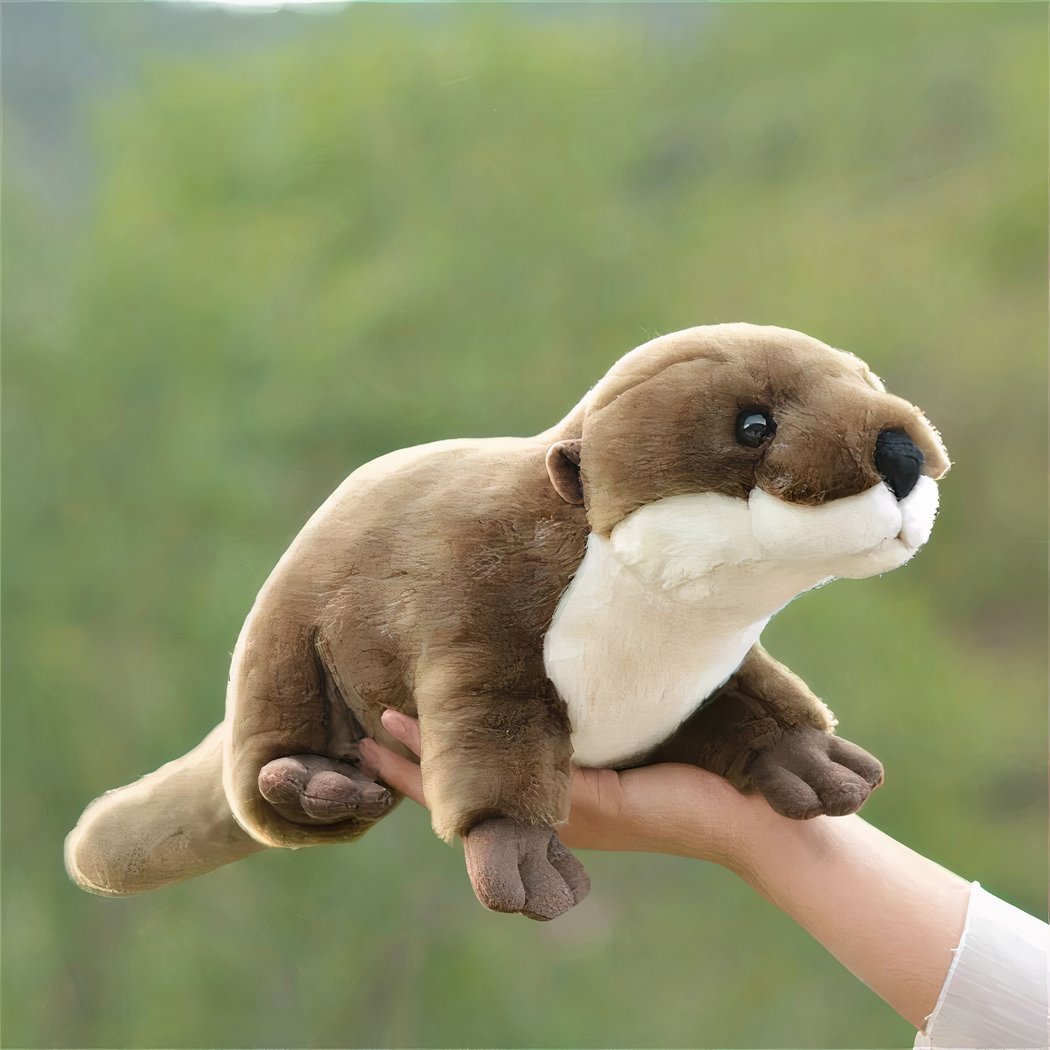 Peluche réaliste loutre toute douce