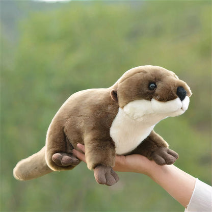 Peluche réaliste loutre toute douce