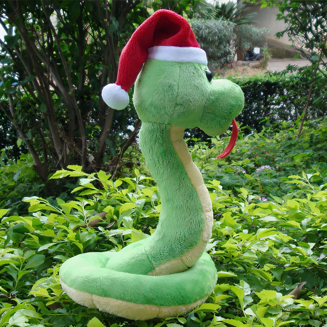 Peluche serpent Noël