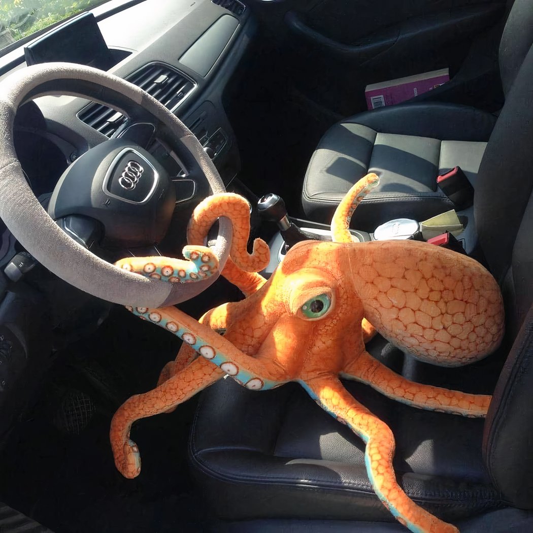 Peluche réaliste de pieuvre