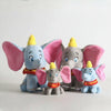 2 Peluches Dumbo l'éléphant bleue et grise